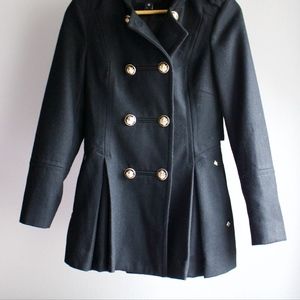 Black Button Up Peacoat